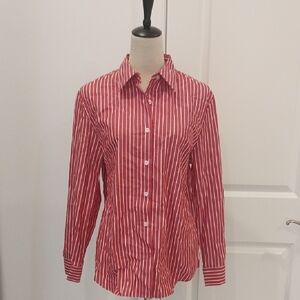 Red Striped Button Down Shirt